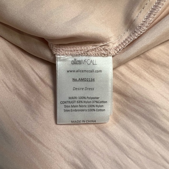 ALICE MCCALL 70s Satin Victorian Ruffle Pointelle Lace Cold Shoulder Maxi Gown 0 - Picture 7 of 8